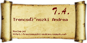 Trencsánszki Andrea névjegykártya