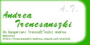 andrea trencsanszki business card